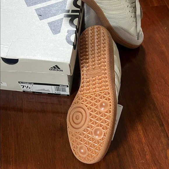 Adidas Off-White Sneakers with Gum Sole - Picture 3 of 4